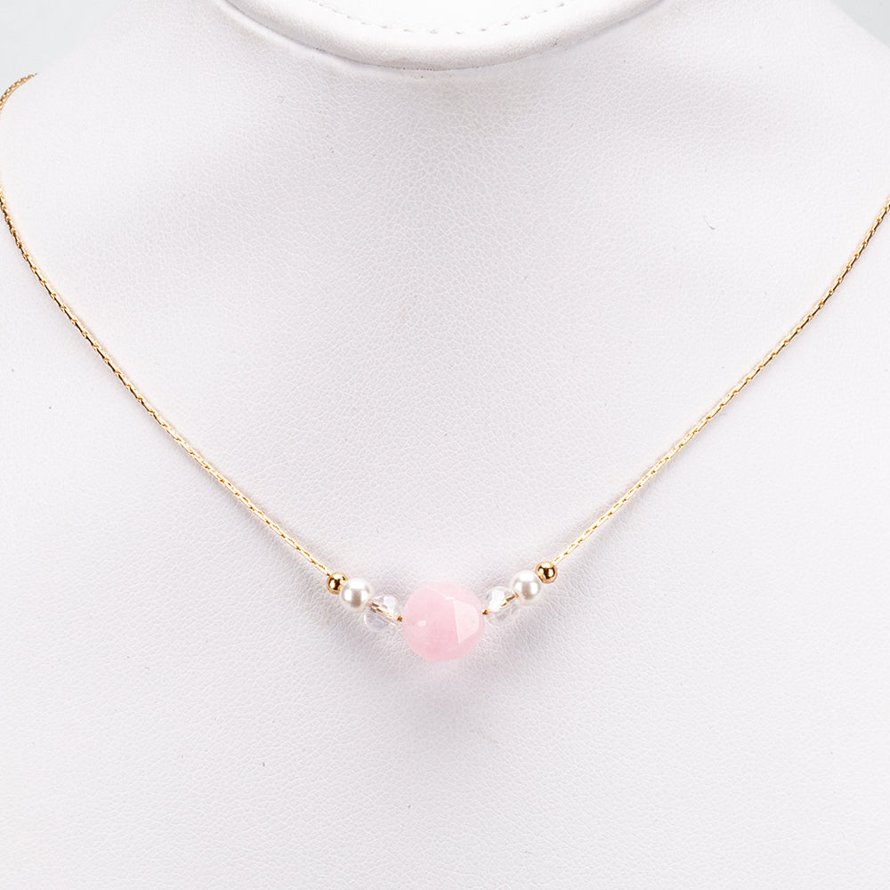 Conjunto de Aleación Bañado en Oro con Turmalina ( Collar +Pendientes +Pulsera ) 4 