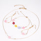 Conjunto de Aleación Bañado en Oro con Turmalina ( Collar +Pendientes +Pulsera )