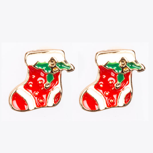 Conjunto de Aleación Bañado en Oro con Cristal Emporia® Rojo y Cristal Emporia® Blanco ( Pendientes )