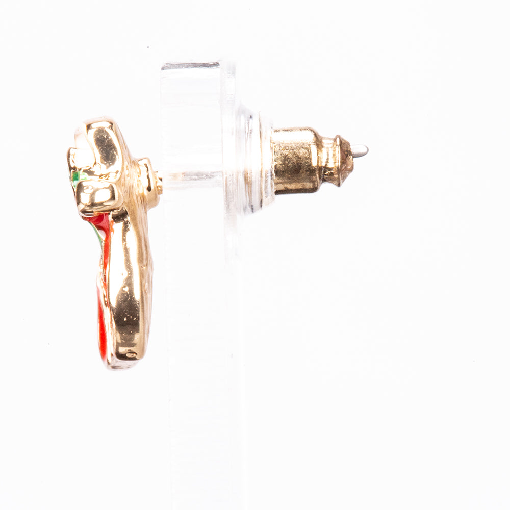 Conjunto de Aleación Bañado en Oro con Cristal Emporia® Rojo y Cristal Emporia® Blanco ( Pendientes ) 3 