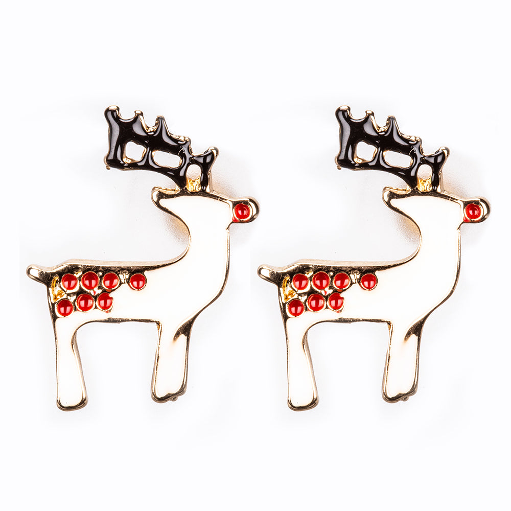 Conjunto de Aleación Bañado en Oro con Cristal Emporia® Rojo y Cristal Emporia® Blanco ( Pendientes ) 2 