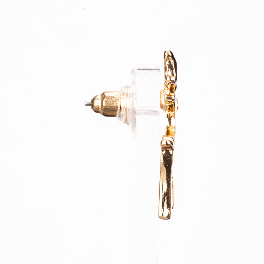 Conjunto de Aleación Bañado en Oro con Cristal Emporia® Rojo y Cristal Emporia® Blanco ( Pendientes ) 3 