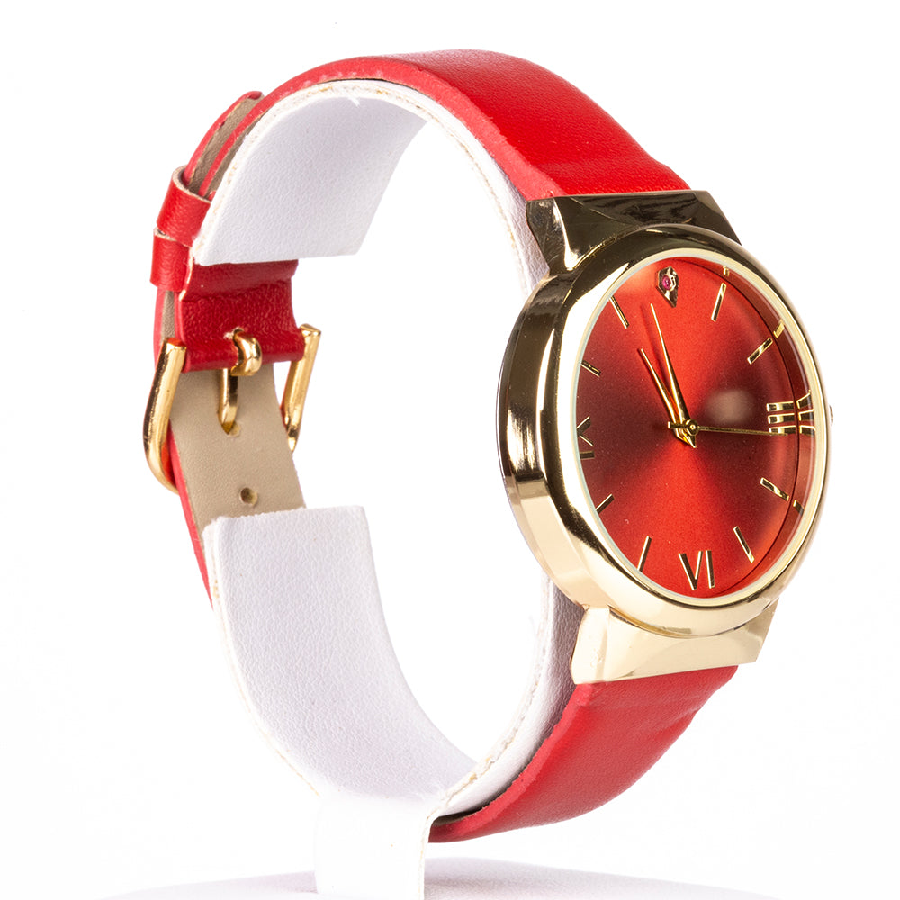 de Aleación Bañado en Oro con Rubí 2 