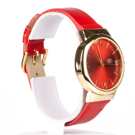 de Aleación Bañado en Oro con Rubí