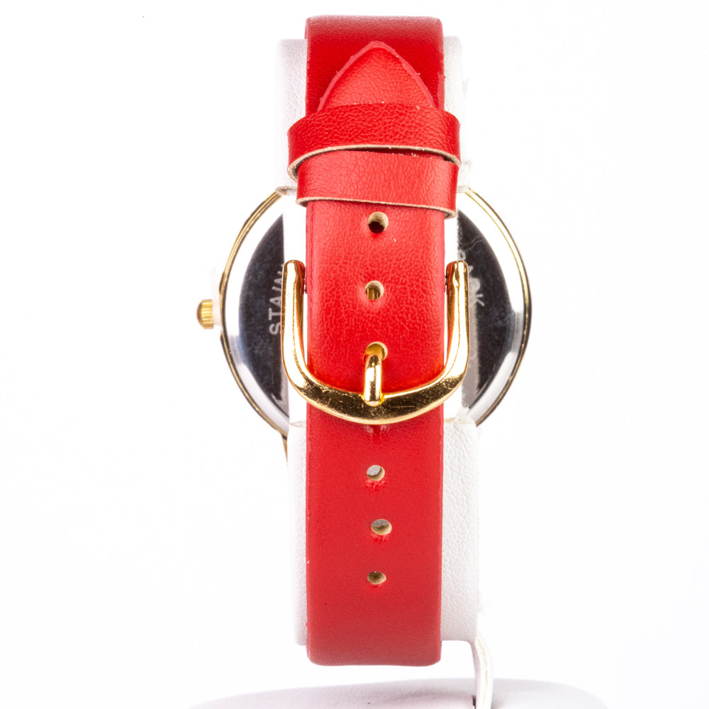 de Aleación Bañado en Oro con Rubí