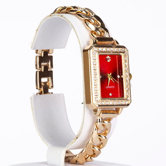 de Aleación Bañado en Oro con Rubí