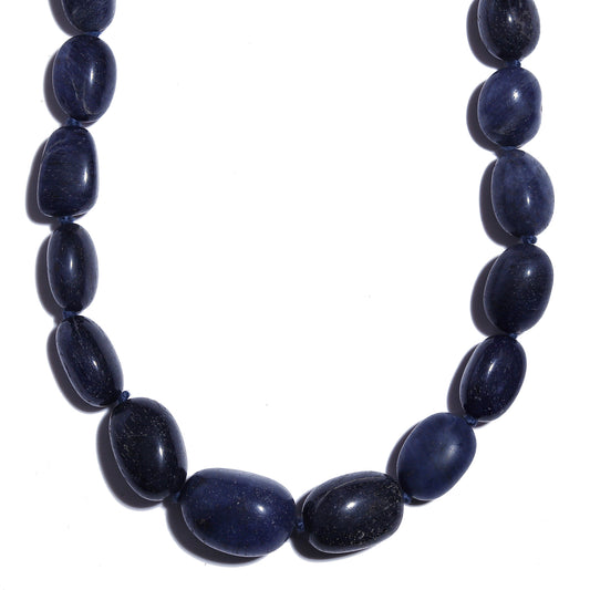 Collar Cuenta con Jade Azul