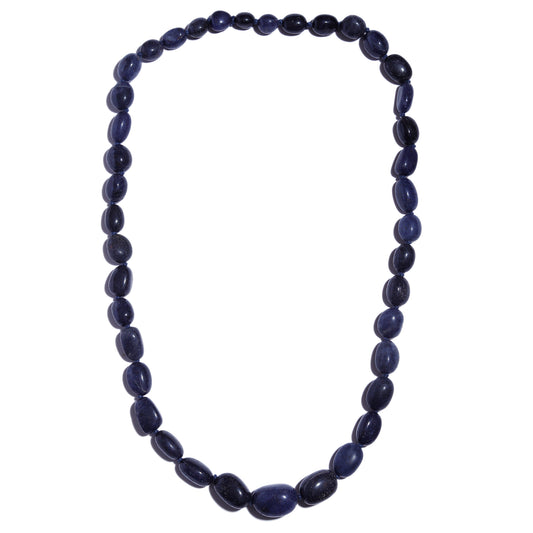 Collar Cuenta con Jade Azul