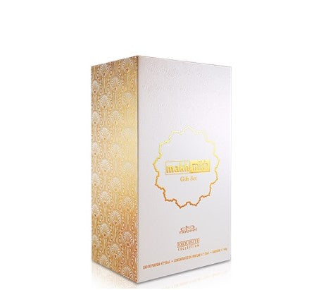 50 ml Eau de Perfume + 20 ml Aceite de perfume+ 40 g Bakhoor SET DE REGALO Makh Mikh - oriental Fragancia para mujeres y hombres