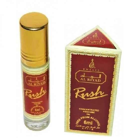 6 ml Aceite de perfume Rush de 6 ml con fragancia afrutada oriental para hombres