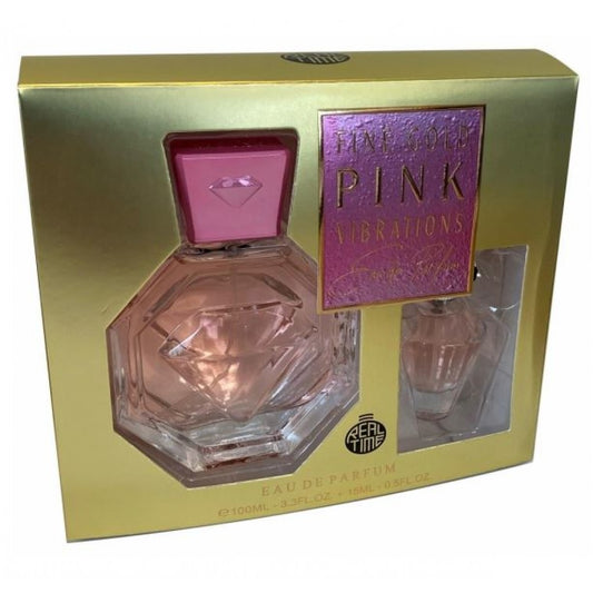 FINE GOLD PINK VIBRATION EDP 100ml + 15 ml Fragancia mediterránea para mujeres