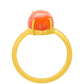 Anillo de Plata Bañada en Oro con Cornalina