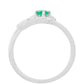 Anillo de Plata con Esmeralda de Brasil