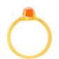 Anillo de Plata Bañada en Oro con Cornalina