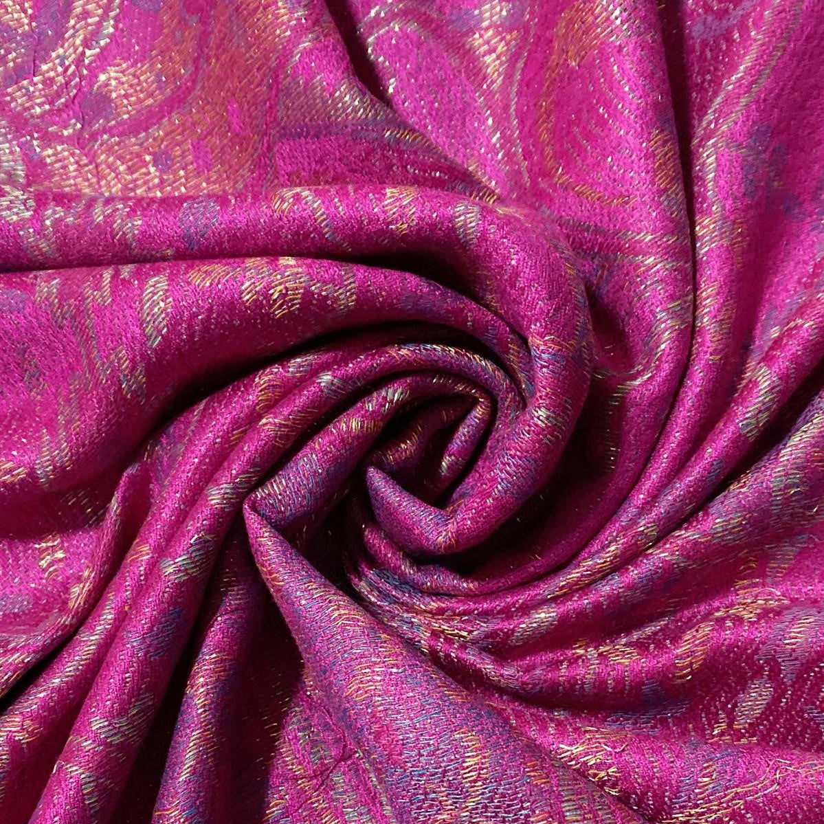 Bufanda de cachemira 100% pashmina auténtica, 70 cm x 180 cm, rosa fucsia brillante
