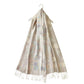 Bufanda de cachemira 100% pashmina auténtica, 70 cm x 170 cm, estampado de mariposas en blanco brillante