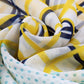 Bufanda con estampado de cuadros y flores, 50 cm x 160 cm