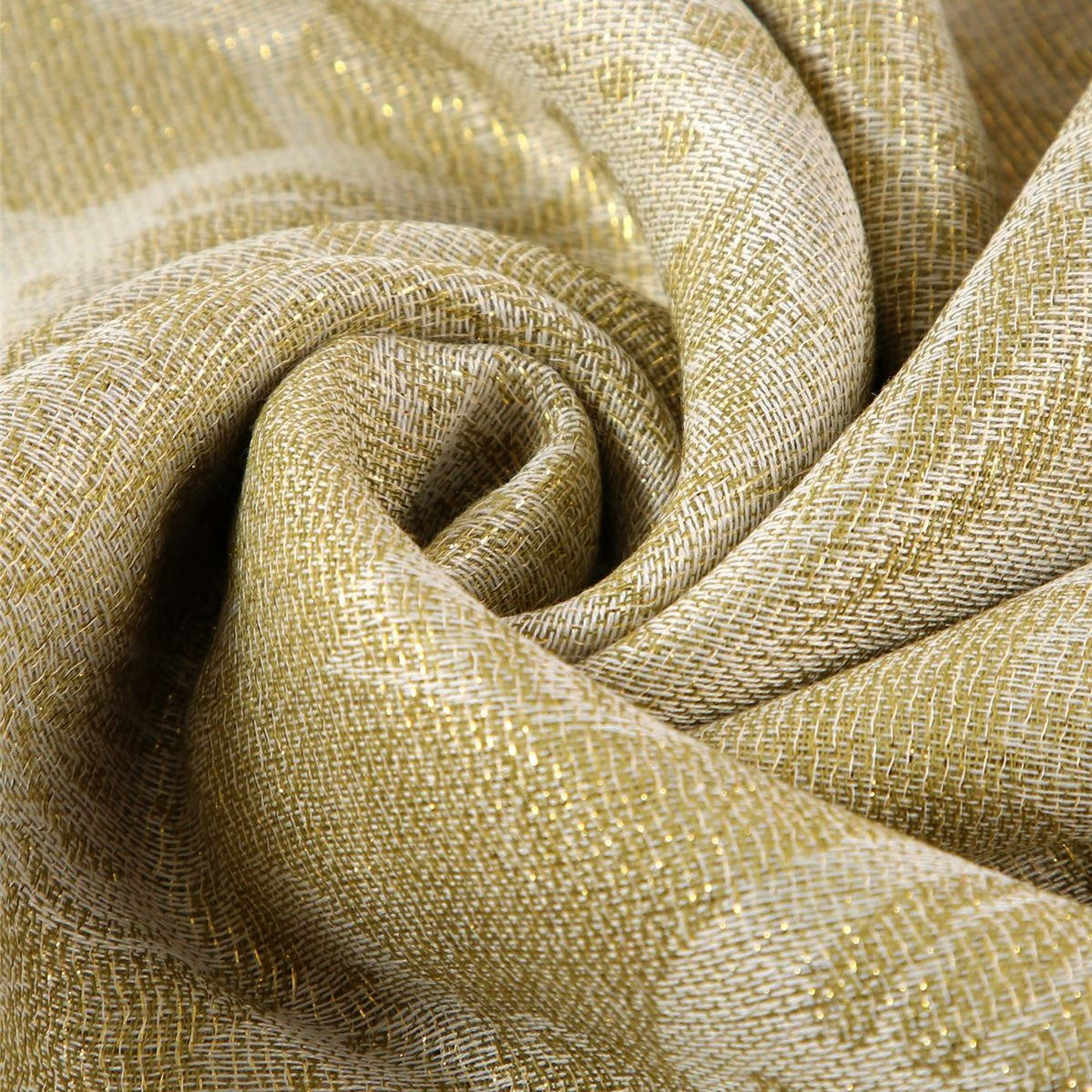 Pañuelo dorado brillante con estampado de mariposas, 70 cm x 180 cm 5 