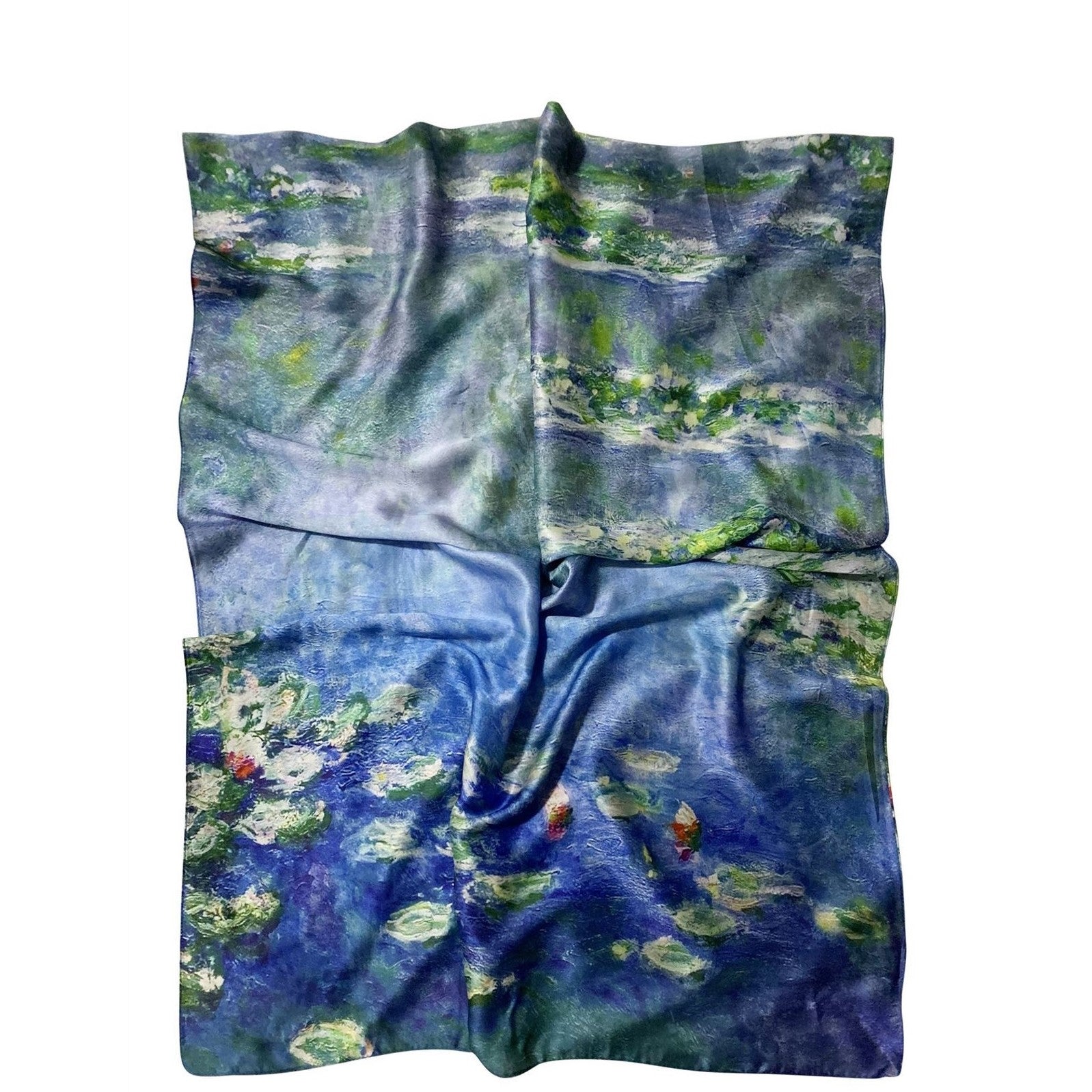 Pañuelo de seda, 70 cm x 180 cm, Claude Monet - Water Lilies 3 