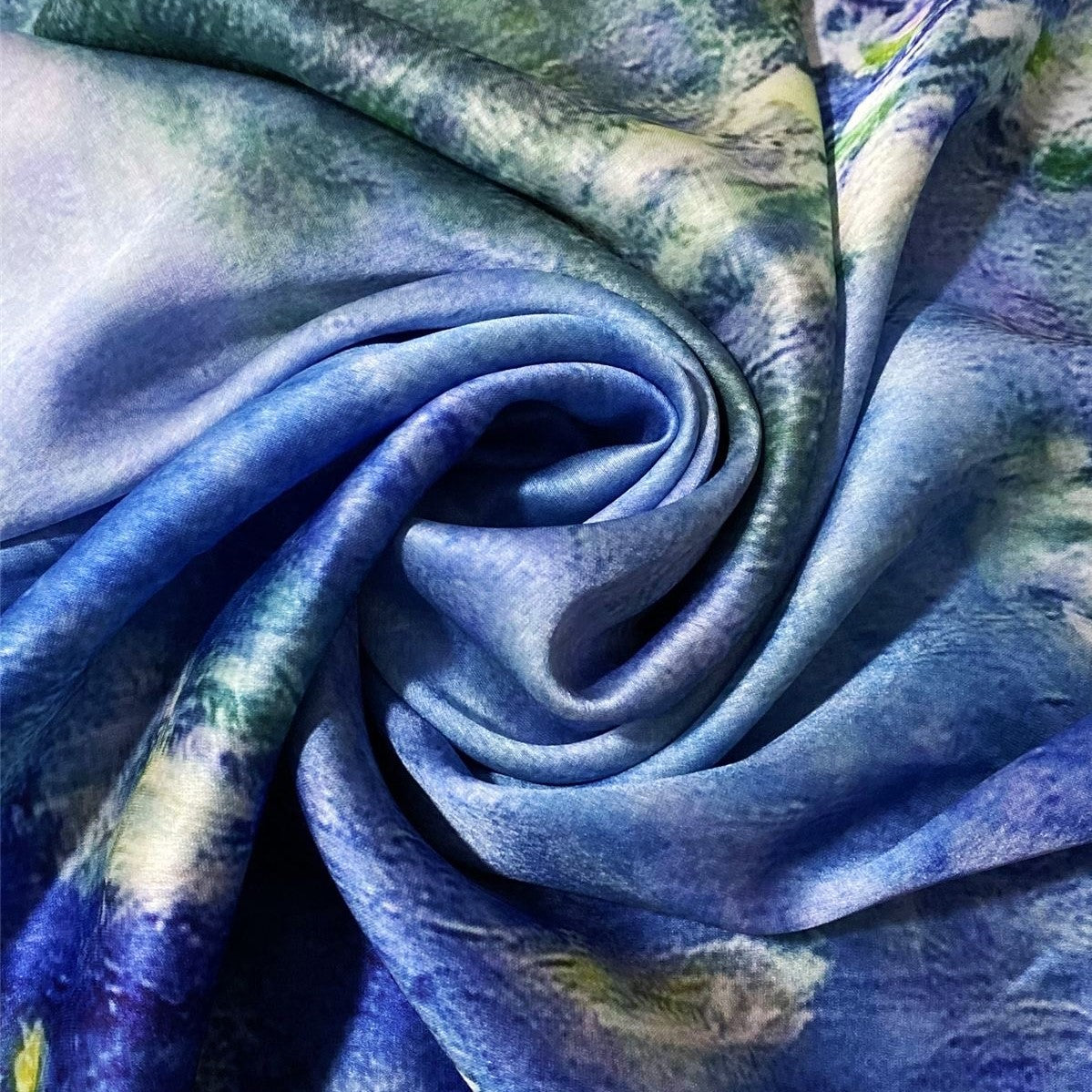 Pañuelo de seda, 70 cm x 180 cm, Claude Monet - Water Lilies 4 