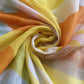 Bufanda con estampado de flores, amarillo, 80 cm x 180 cm