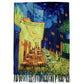 Bufanda de lana, 70 cm x 180 cm, Van Gogh - Cafe Terrace At Night