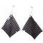 Conjunto de Aleación Bañado en Oro con Cristal Emporia® Negro ( Collar +Pendientes )