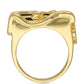 Anillo de Plata Bañada en Oro con Ónix Negro