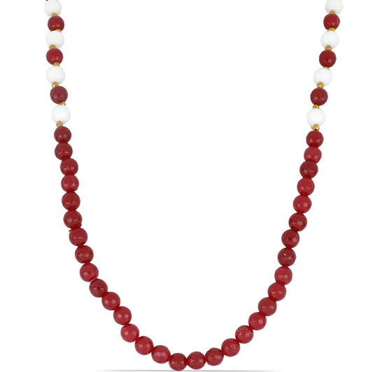 Collar Pepita con Cuarzo de color mezclado y Hematita