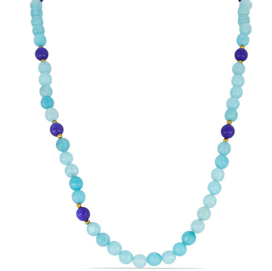 Collar Pepita con Cuarzo de color mezclado y Hematita