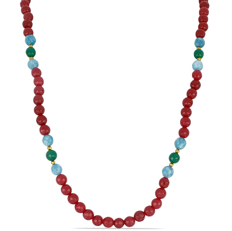 Collar Pepita con Cuarzo de color mezclado y Hematita 1 