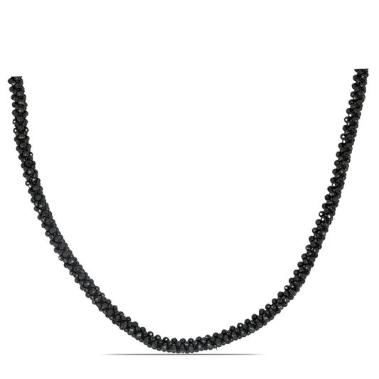 Collar de Plata con Espinela Negra de Badakhshan Gorno