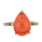 Anillo de Plata Bañada en Oro con Ópalo Naranja de Lega Dembi
