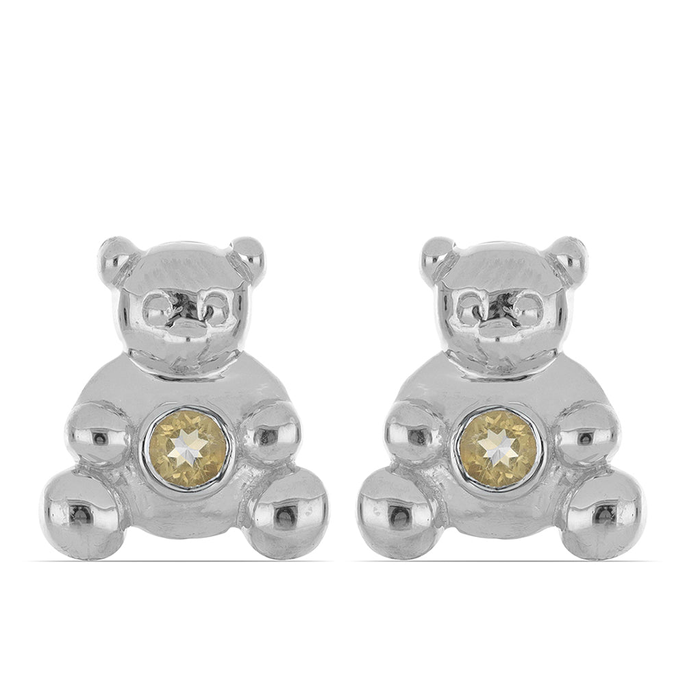Pendientes de Plata con Citrino de los Montes Urales 1 
