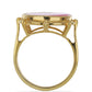 Anillo de Plata Bañada en Oro con Madreperla Rosa