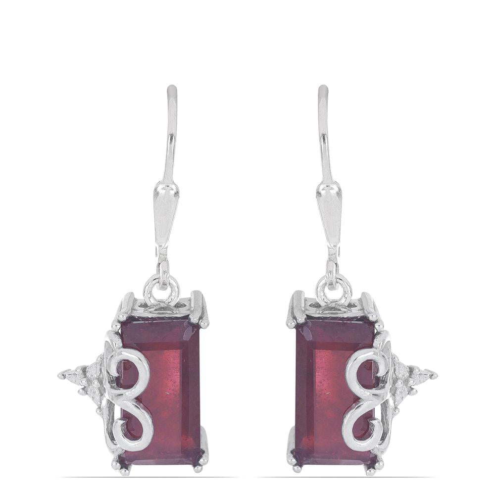 Pendientes de Plata con Rubí de Madagascar 1 