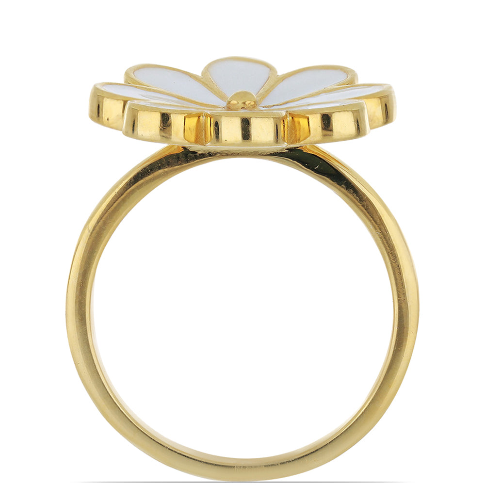 Anillo de Plata Bañada en Oro con Esmalte 2 