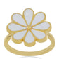 Anillo de Plata Bañada en Oro con Esmalte