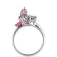 Anillo de Plata con Tanzanita y Diamante blanco