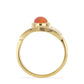Anillo de Plata Bañada en Oro con Ópalo Naranja de Lega Dembi