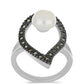 Anillo de Plata con Marcasita de Austria y Perla Blanca
