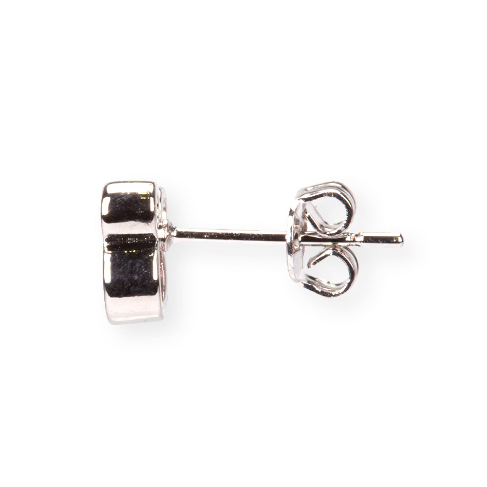 Conjunto de Aleación Bañado en Oro Blanco con Cristal Emporia® Rosa ( Collar +Pendientes +Colgante ) 5 