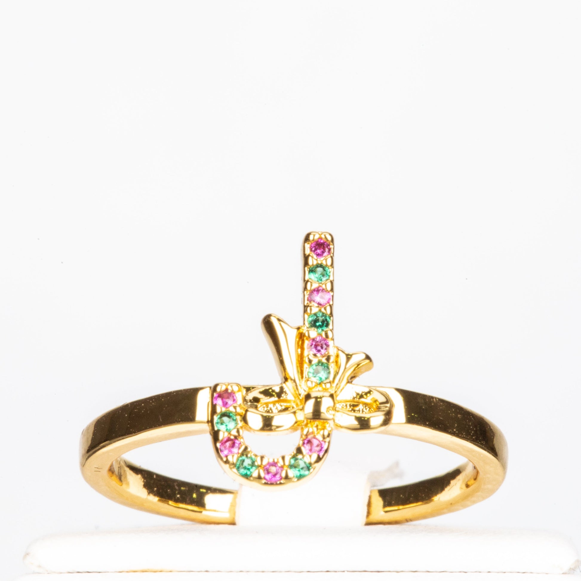Conjunto de Aleación Bañado en Oro con Cristal Emporia® Rojo ( Anillo ) 1 