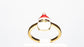 Conjunto de Aleación Bañado en Oro con Cristal Emporia® Rojo ( Anillo )
