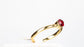 Conjunto de Aleación Bañado en Oro con Cristal Emporia® Rojo ( Anillo )