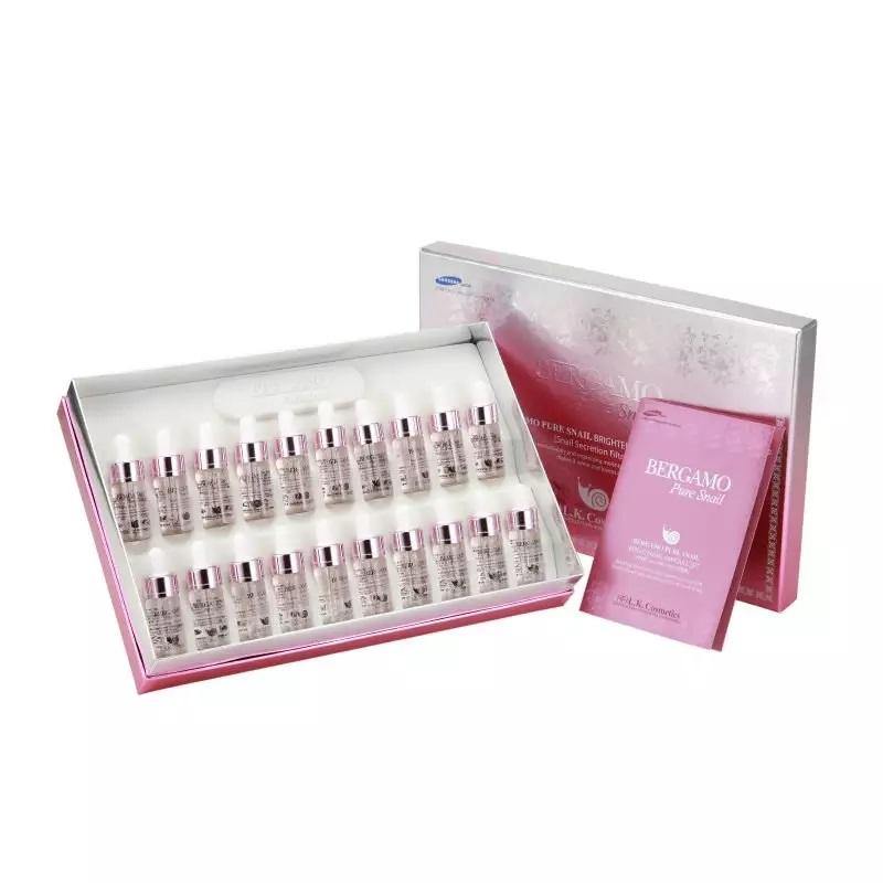 BERGAMO Pure Snail Ámpula Aclaradora. Set de 20 piezas, 20 x 13 ml 1 