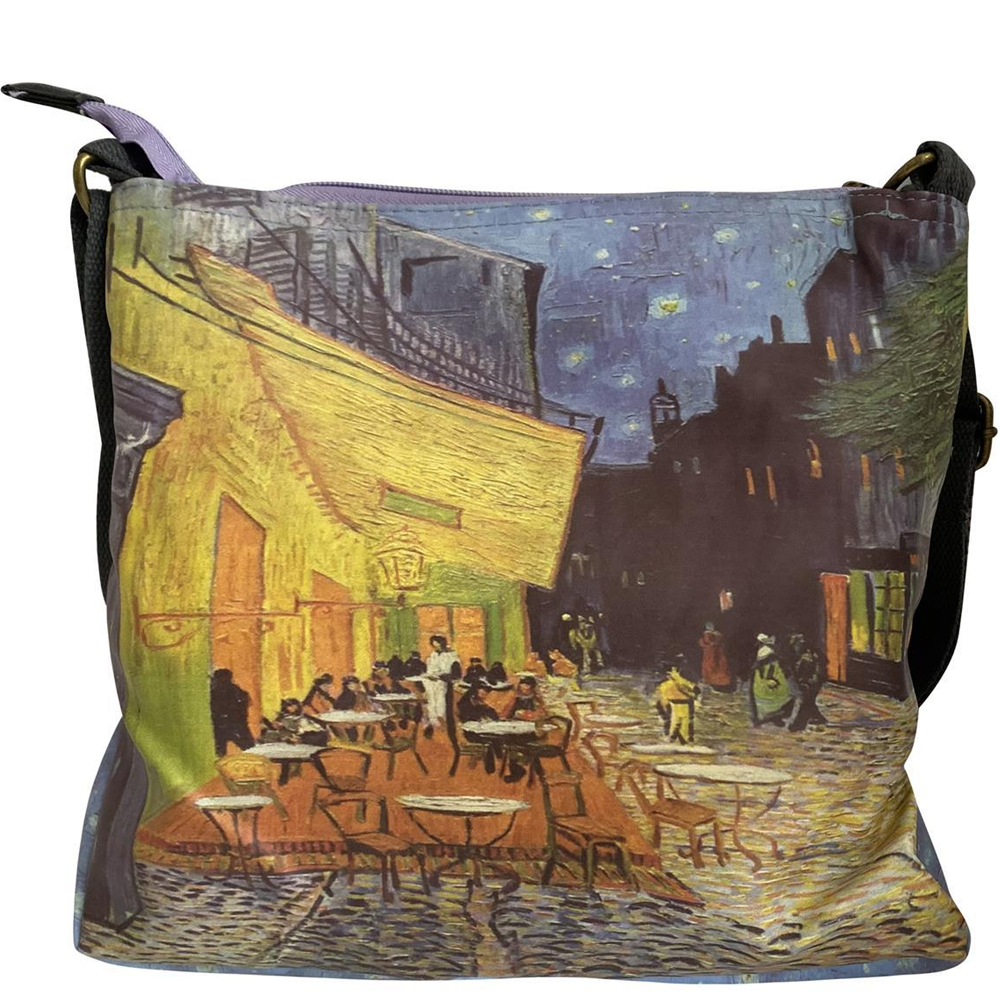 Bolso bandolera, Van Gogh - Terraza de noche con estampado 1 