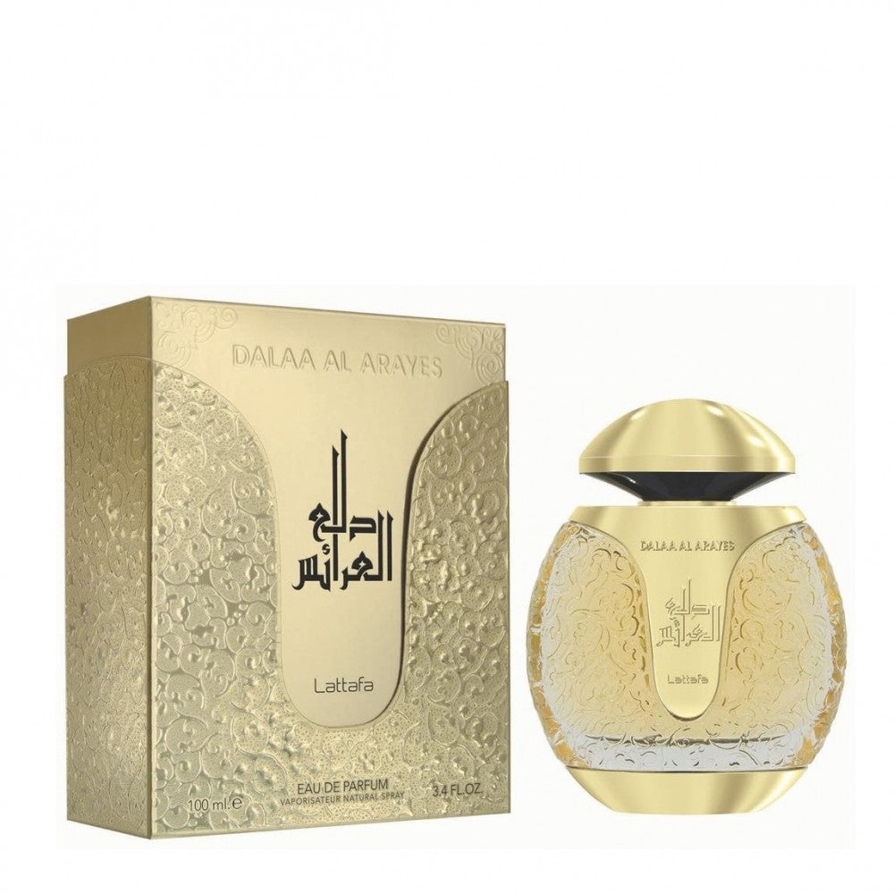100 ml Eau De Parfum Dalaa Al Arayes Fragancia de jazmín picante dorado para mujeres y hombres