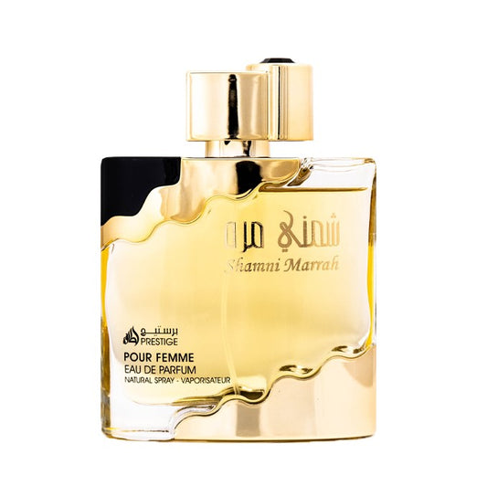 100 ml Eau De Parfum Lattafa Shamni Marrah Femme Dulce fragancia oriental de rosa y vainilla para mujer