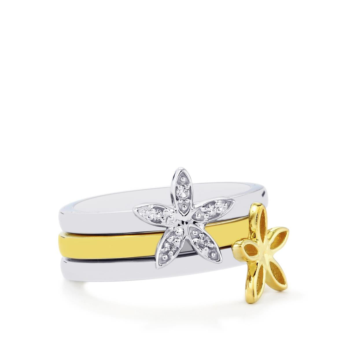 Conjunto de Plata con Topacio Blanco ( Anillo ) 3 